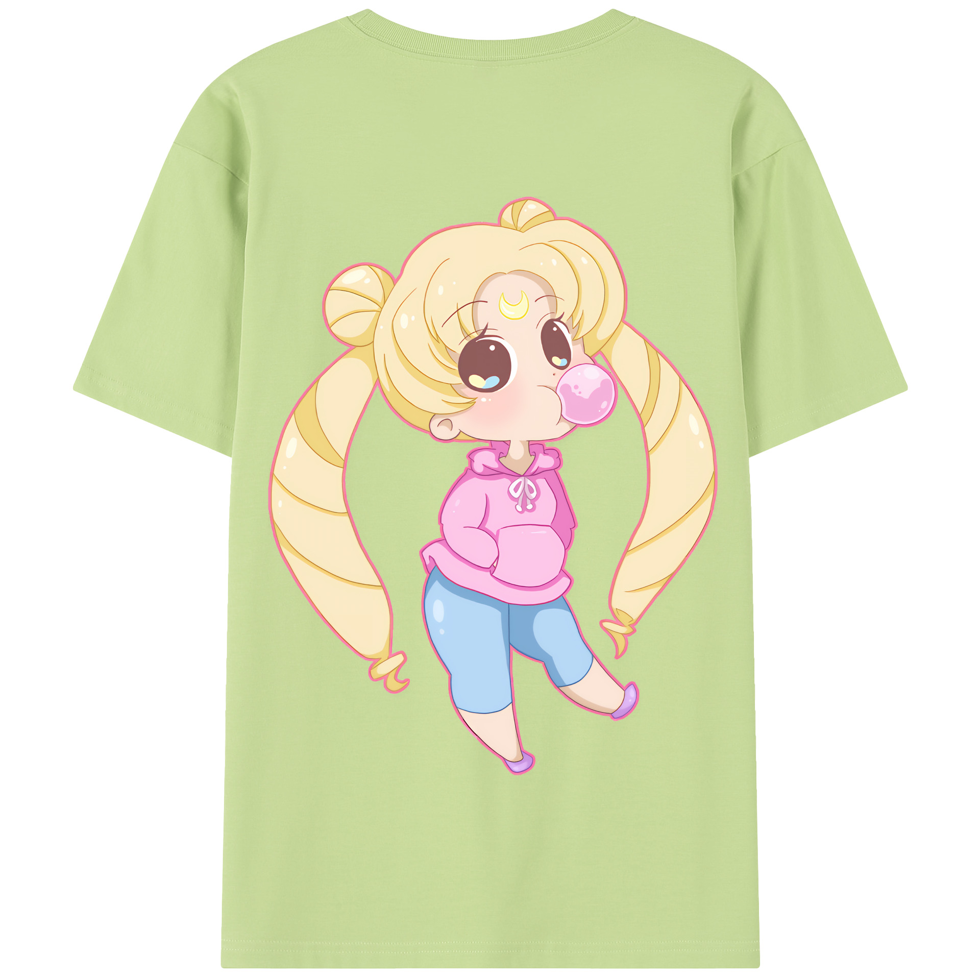 （画像用） 美少女戦士セーラームーン 愛野 美奈子 あいの みなこ Sailor Moon Aino Minako 綿100％半袖Tシャツ（背面プリント）